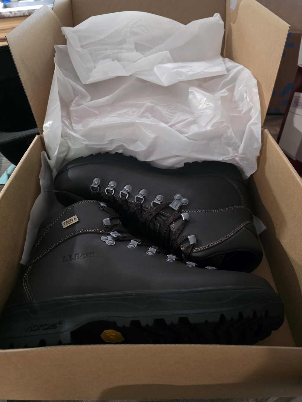 L.L. Bean Womens Dark Brown Waterproof Hiking Boots